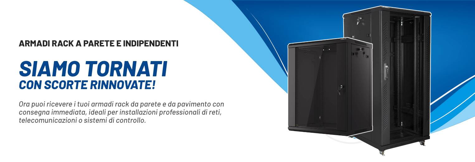 Armadio rack da 19" a parete e a pavimento Armadio rack da 19" a parete e a pavimento