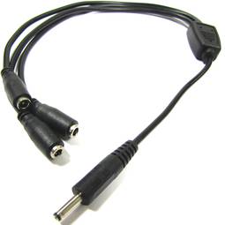 Cable multiplicador de alimentación de 3 DC-jack hembra de 3,5mm