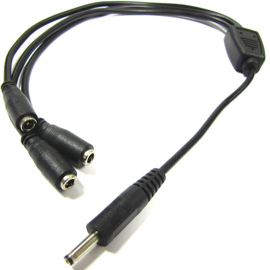 Cable multiplicador de alimentación de 3 DC-jack hembra de 3,5mm