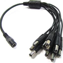 Cable power multiplier 10 DC-jack 3.5 mm male