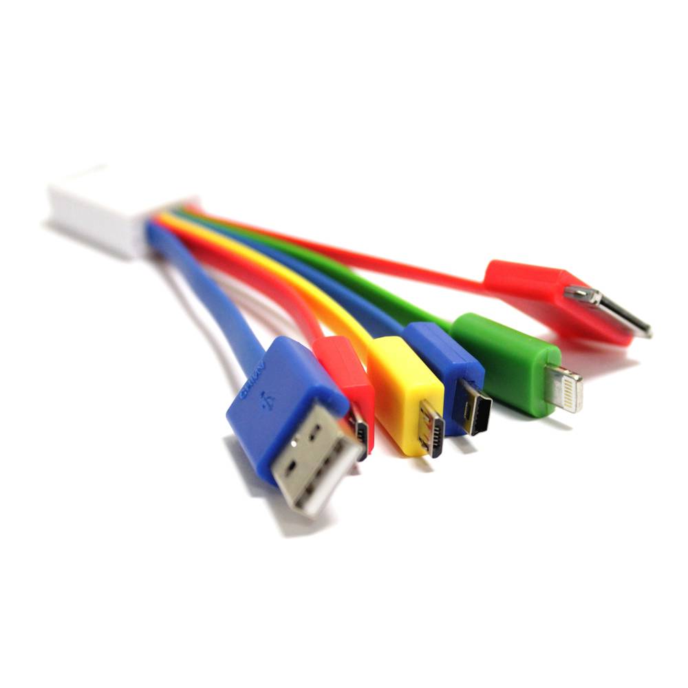 5-in-1-USB-Ladekabel Micro-USB Micro-USB-Mini-USB-kompatibel mit Lightning 30-polig