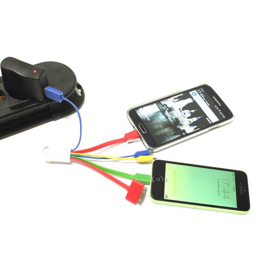 5-in-1-USB-Ladekabel Micro-USB Micro-USB-Mini-USB-kompatibel mit Lightning 30-polig