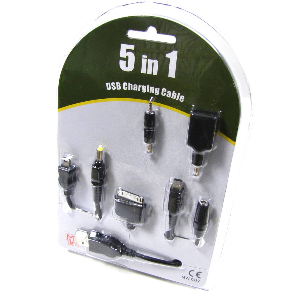 5-in-1 USB-Ladekabel (NDSi iPod PSP MiniUSB und DCJack 3.5)