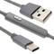 Cabo carregador USB com temporizador A-macho para USB-C-macho 1m
