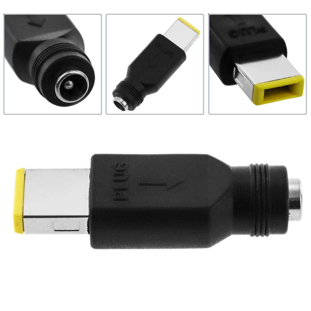 Adattatore jack di alimentazione universale da 2.1 x 5.5 mm a tipo rettangolare