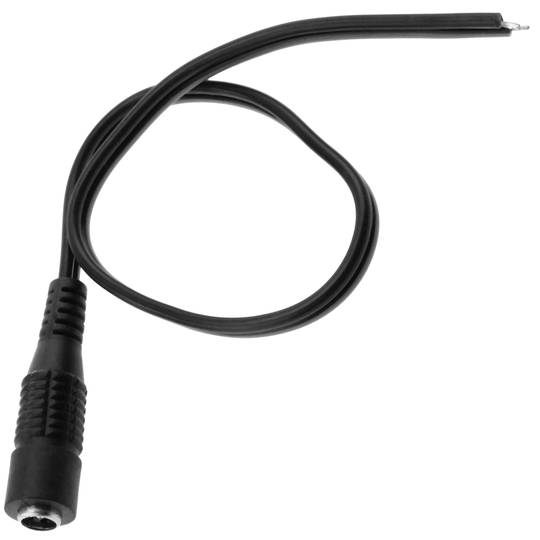 DC cabo de alimentação jack 5.5x2.1mm Feminino aos terminais 22AWG 30 centímetros