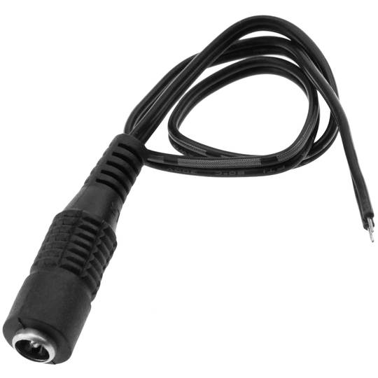 Gniazdo kabla zasilającego DC 5.5x2.1mm żeńskie złącze 26AWG na zaciski 30 cm