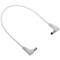 Voedingskabel 2,1 x 5,5 mm haaks DC Jack male naar male wit 30 cm