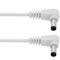 Voedingskabel 2,1 x 5,5 mm haaks DC Jack male naar male wit 30 cm