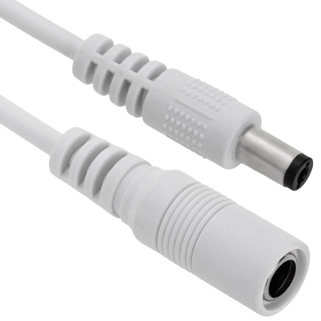 Câble d'alimentation DC Connecteur Jack 2.1 x 5.5 mm 5 m (M/F)
