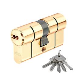 Euro cylinder with double clutch in brass with points D66 MM, 35/35 Abus