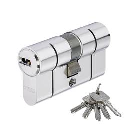 Eurocylinder with nickel double clutch 30/30 D66 N 30/30 Abus