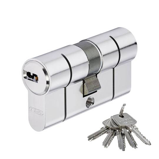 Eurocylinder z niklowanym podwójnym sprzęgłem 30/30 D66 N 30/30 Abus