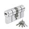 Eurocylinder z niklowanym podwójnym sprzęgłem 30/30 D66 N 30/30 Abus