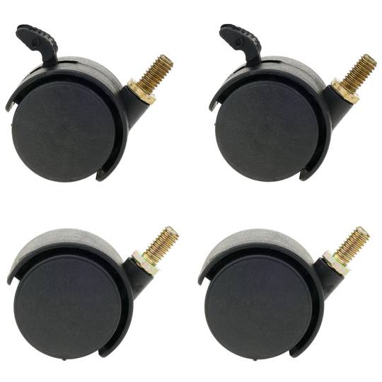 PC-computerstandaard met zwarte wielen