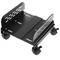 Supporto per PC in metallo con ruote nere da 13 a 25 cm