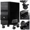 Supporto per PC in metallo con ruote nere da 13 a 25 cm