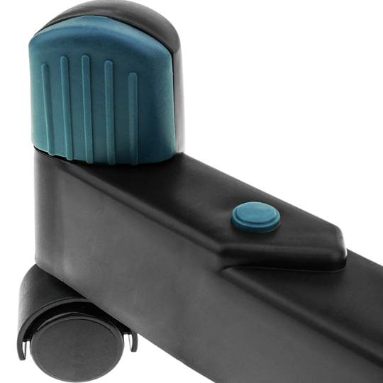Supporto PC computer con rotelle in nero configurabile 8-25 cm