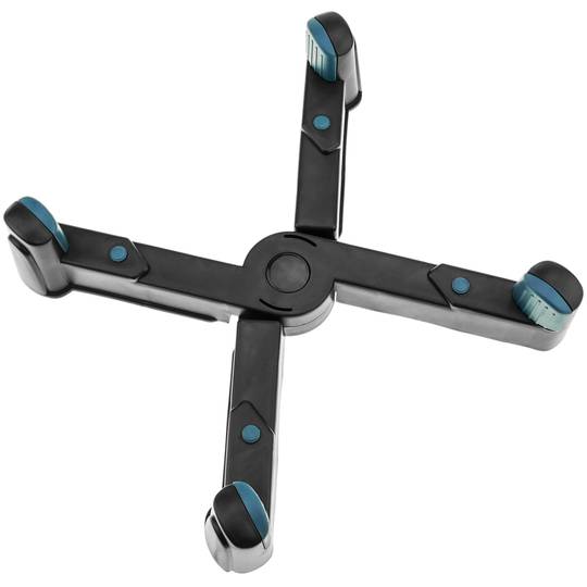Supporto PC computer con rotelle in nero configurabile 8-25 cm