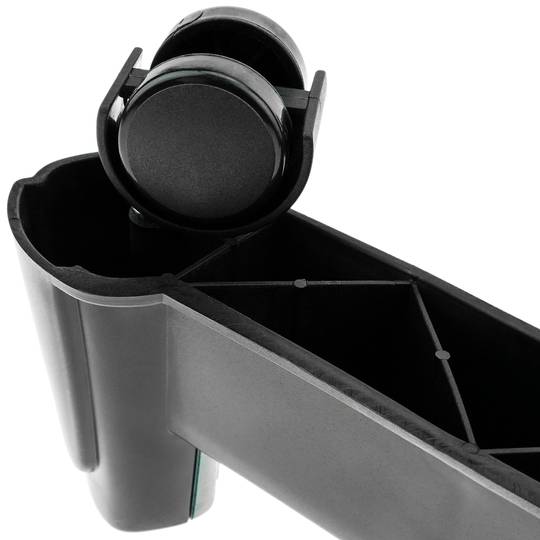 Supporto PC computer con rotelle in nero configurabile 8-25 cm