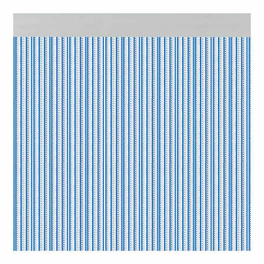 Rideau de porte Brescia 90x210 cm couleur bleu Acudam