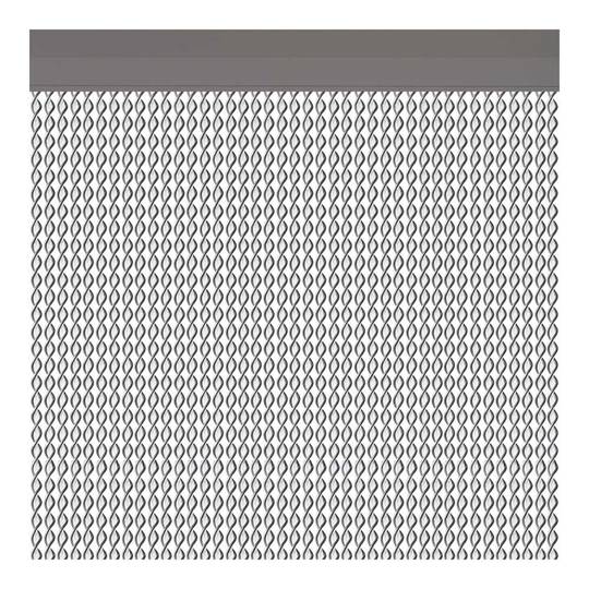Deurgordijn Cadaqués 90x210 cm zilverkleur Acudam