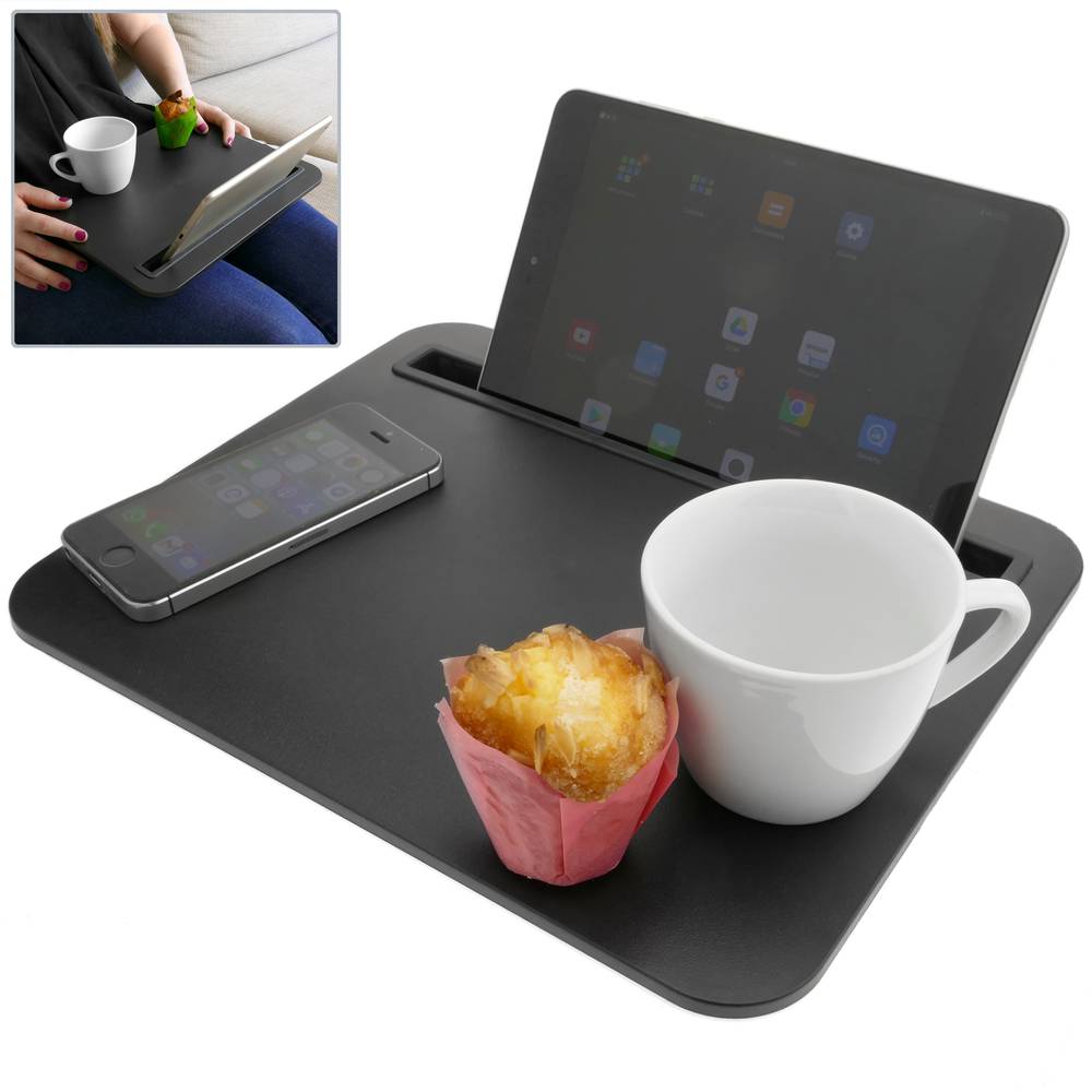 Work desk Padded lap tray table for tablet and laptop 29 x 24 cm PrimeMatik