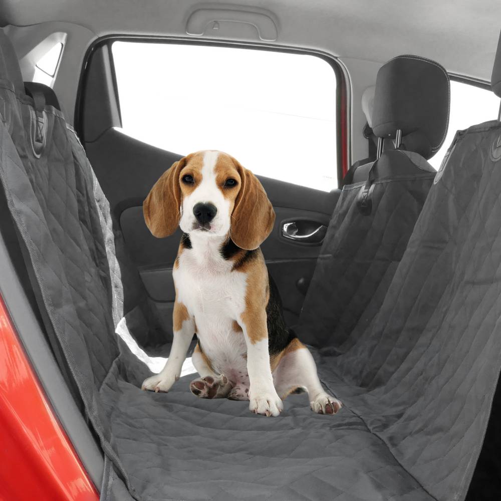 Padded car seat cover. Nonslip protective mat cover for dog hair and pet  137 x 147 cm - Cablematic