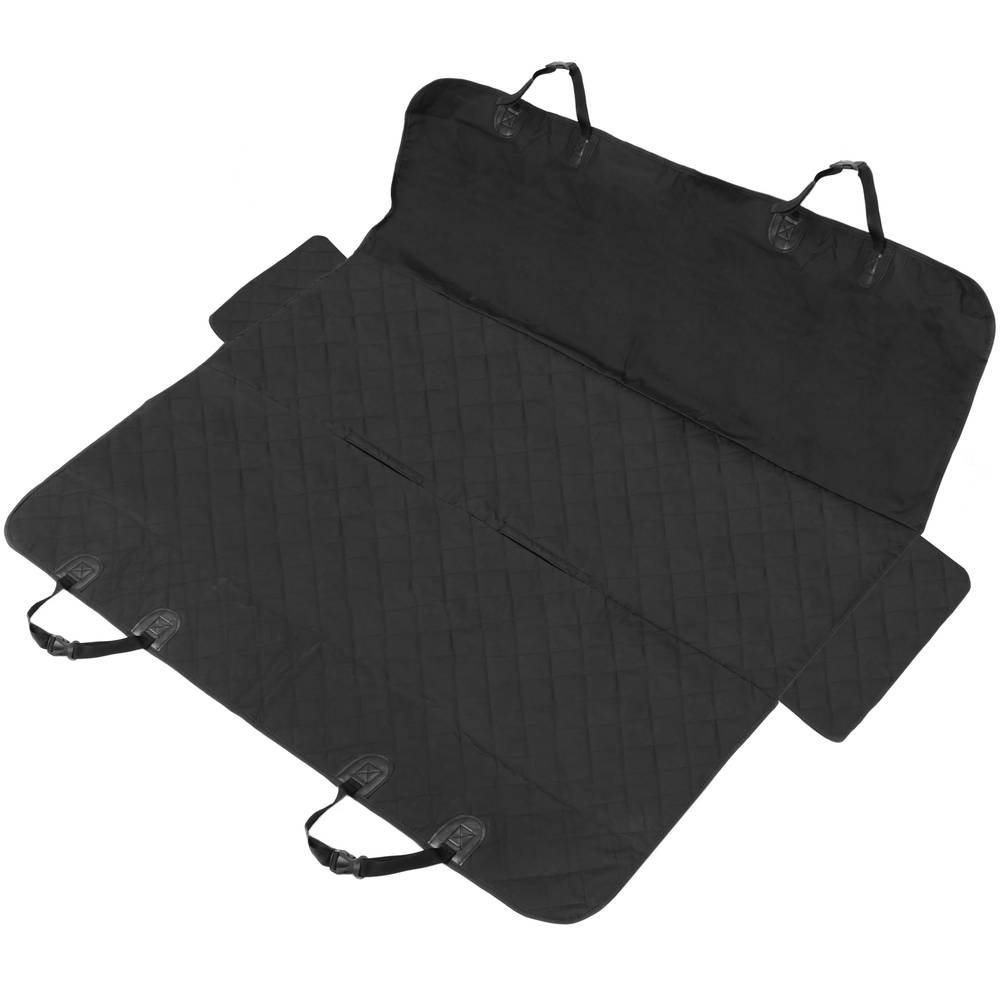 Padded car seat cover. Nonslip protective mat cover for dog hair and pet  137 x 147 cm with side flaps - Cablematic