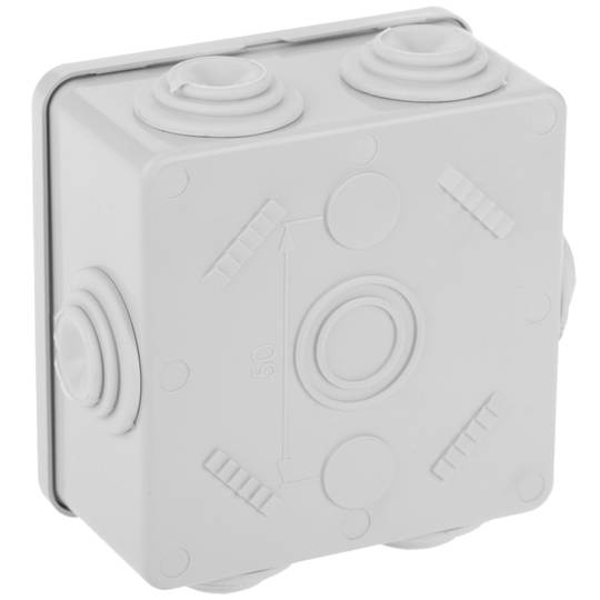 Caja estanca de superficie cuadrada IP44 80x80x40mm