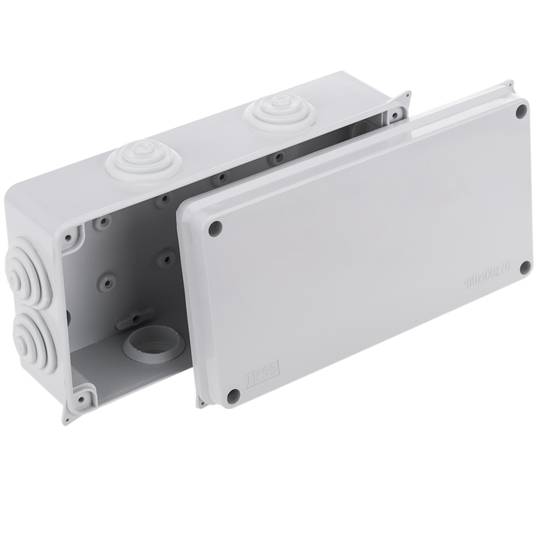 Waterproof surface box rectangular IP55 200 x 100 x 70 mm
