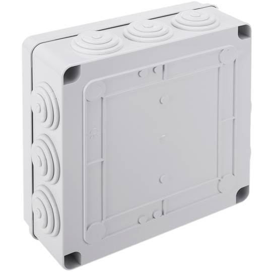 Caixa de superfície estanque quadrado IP55 200 x 200 x 80 mm
