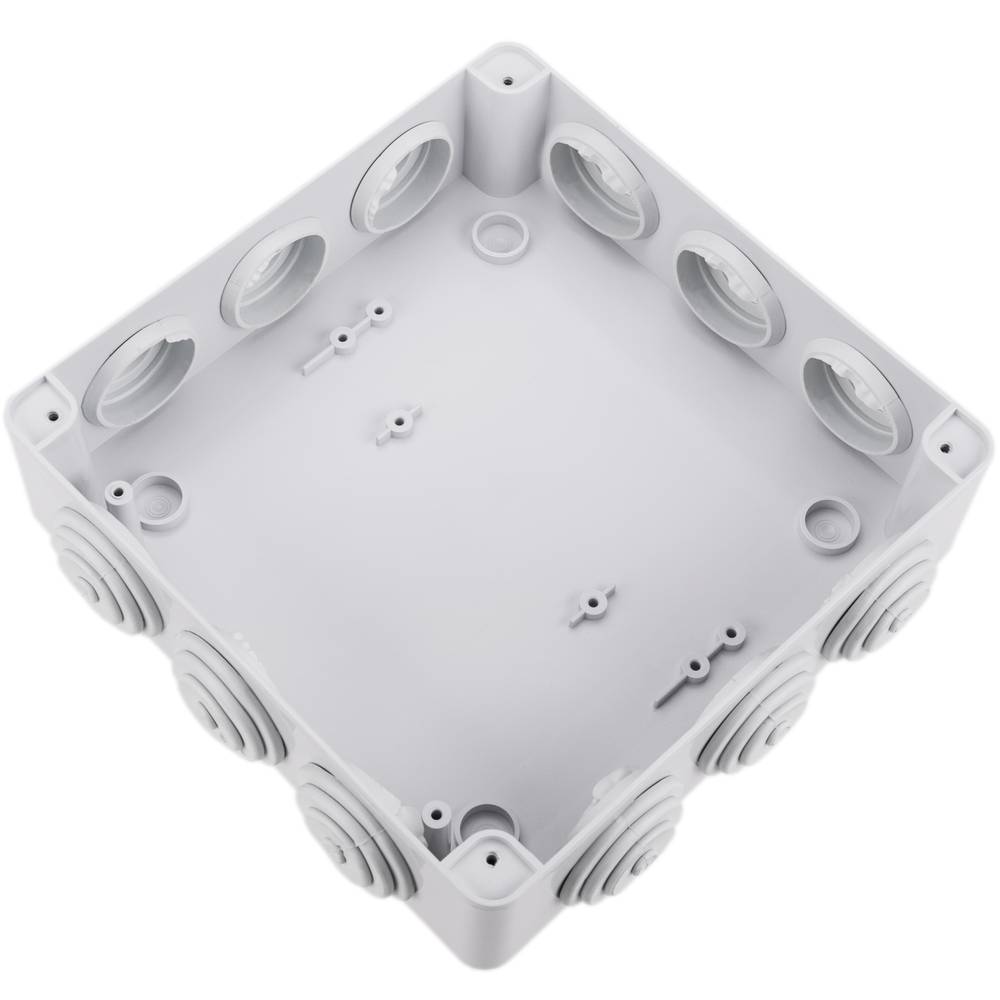 Caixa de superfície estanque quadrado IP55 200 x 200 x 80 mm