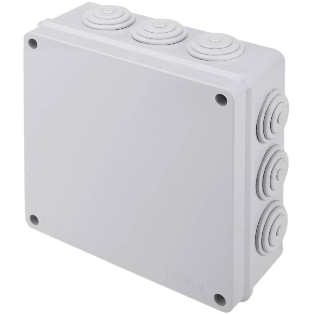 Caja estanca de superficie cuadrada IP55 200 x 200 x 80 mm - Cablematic