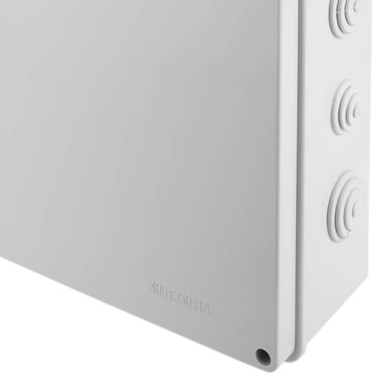Caixa de superfície estanque retangular IP55 400 x 350 x 120 mm