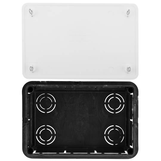 Recessed rectangular electrical register box 160x100x50mm