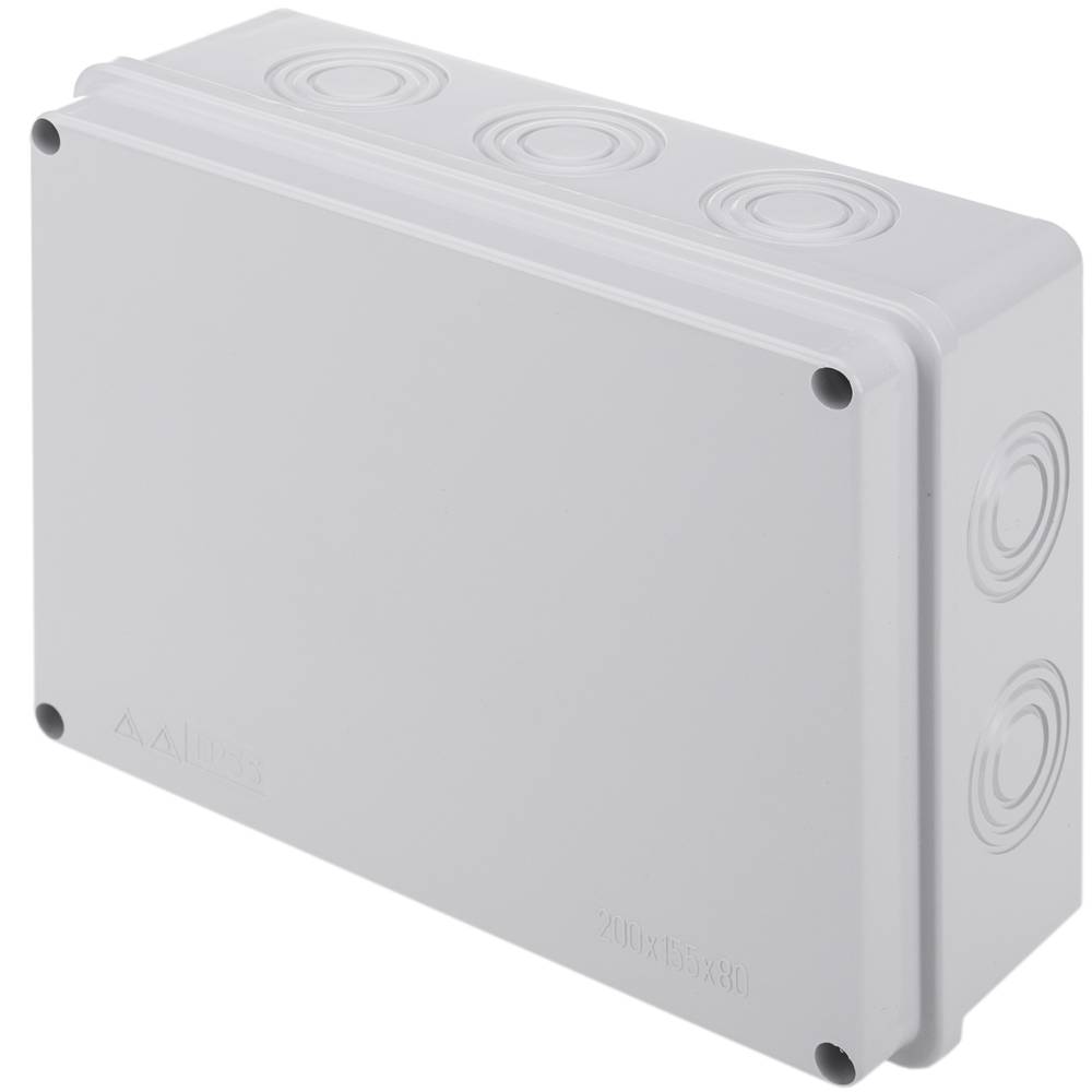 Caja de superficie rectangular IP55 200x155x80mm