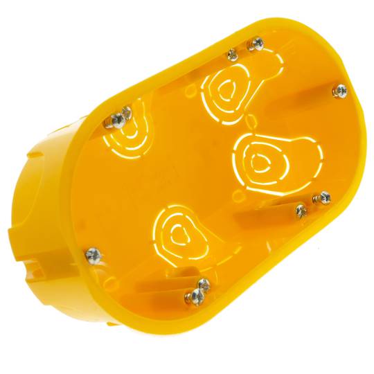 Caja de empotrar rectangular 140x74mm para paredes huecas