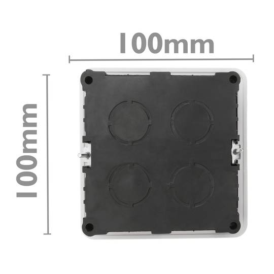 Caixa encastada de registre elèctric quadrada 100x100x48mm per parets buides