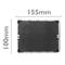 Recessed electric rectangular register 155x100x48mm for hollow walls