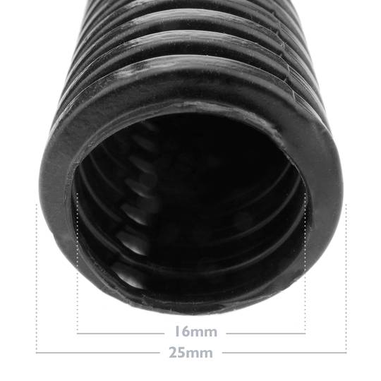 Tubo corrugado interior M-25 10 m negro