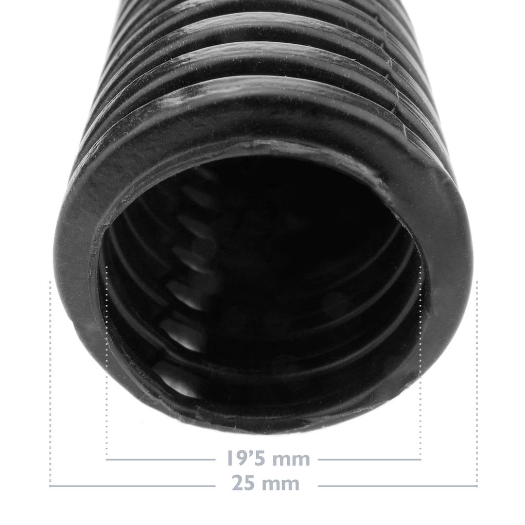 Tubo corrugado interior M-25 25 m negro