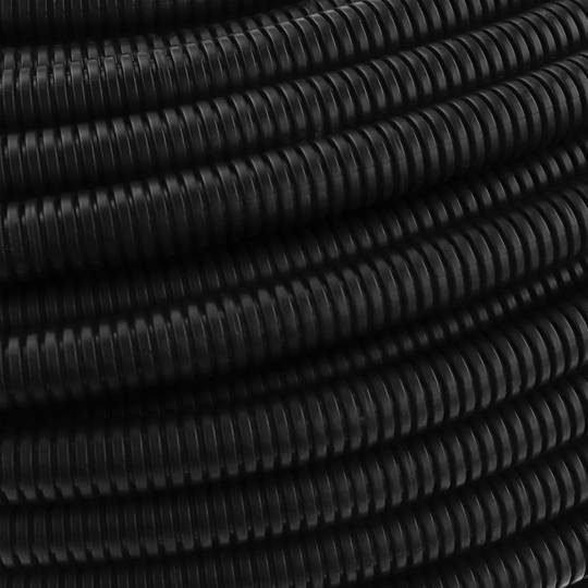 Tuyau ondulé flexible en PVC M-20 100 m Noir