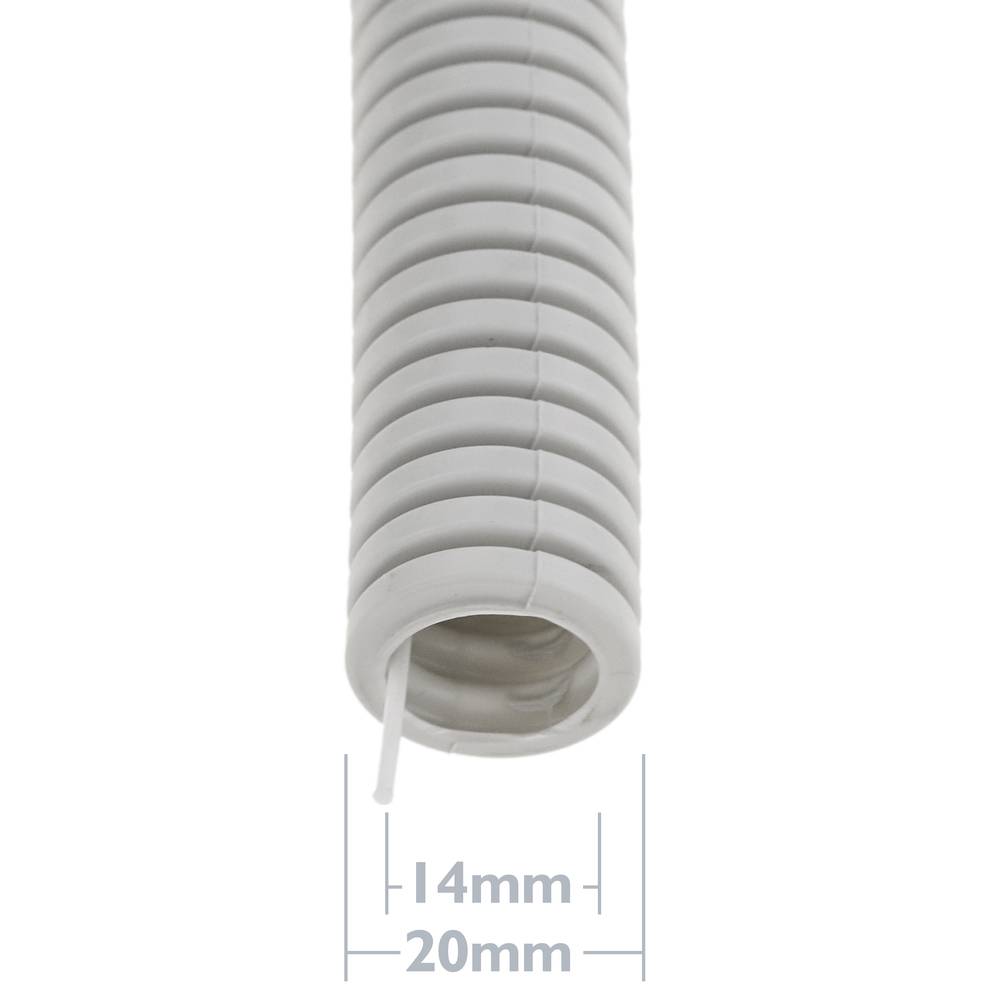 Tubo Corrugado PVC Libre de Halógenos Gris 20mm