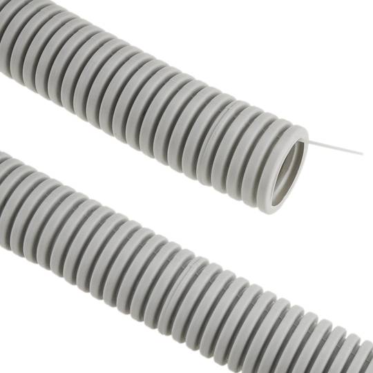 Tubo corrugato in PVC con guida M-40 25 m Grigio
