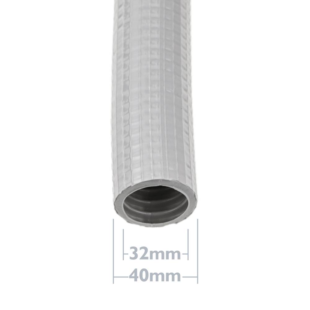 Tubo corrugado reforçado em PVC M-40 25 m Cinza