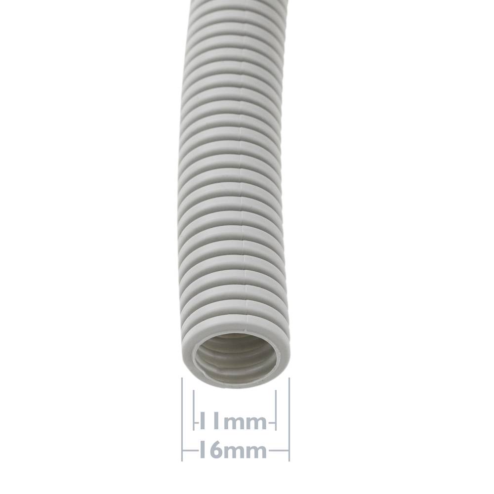 Tubo corrugado LHA M-16 100 m Gris
