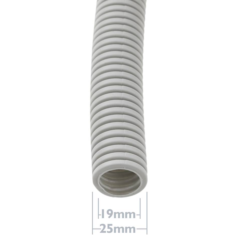 Tubo corrugado LHA M-25 75 m Gris