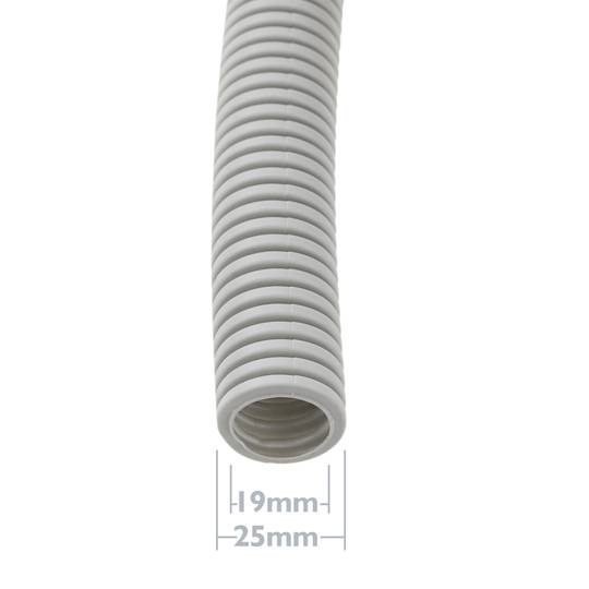 Tubo corrugado LHA M-25 75 m Gris
