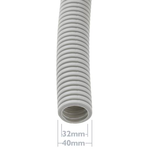 Tubo corrugado LHA M-40 25 m Gris